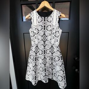 NWOT Nanette Lepore Black & White Snakeskin Dress - Size 2